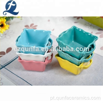 Mini-Bakeware de cerâmica de cor sólida resistente ao calor